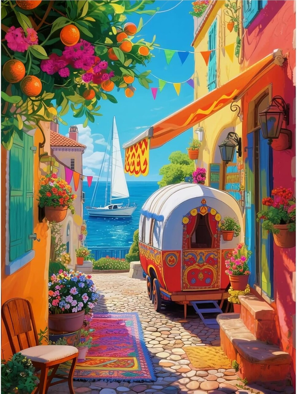 Paint By Number Kits for Adults – Landscape DIY Paint by Numbers on Canvas for Beginners, Easy Acrylic Painting Arts & Crafts Set for Relaxation and Home Wall Decor, 16x20 Inch (Unframed)